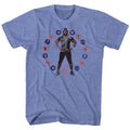 Light blue heather Mr. T t-shirt featuring Mr. T No Way Sucka catchphrase design