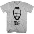 Gray heather Mr. T t-shirt featuring Mr. T Shirt classic design