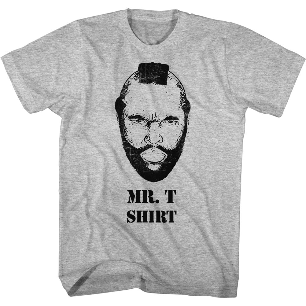 Gray heather Mr. T t-shirt featuring Mr. T Shirt classic design