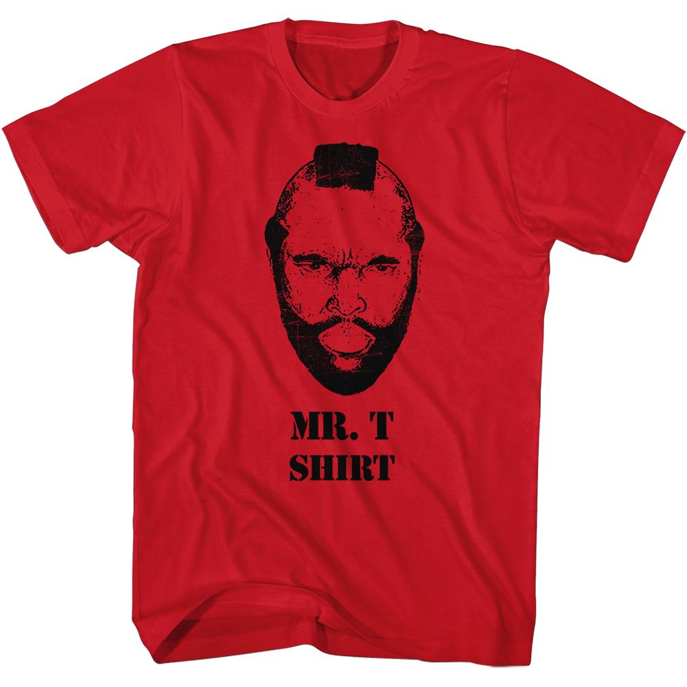 Red Mr. T t-shirt featuring Mr. T Shirt design