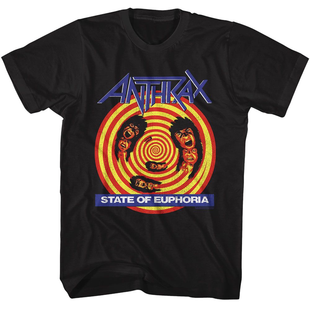 Black Anthrax t-shirt featuring Anthrax State Of Euphoria 1988 album design
