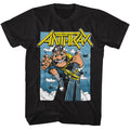 Black Anthrax t-shirt featuring Anthrax King Not Man mascot design