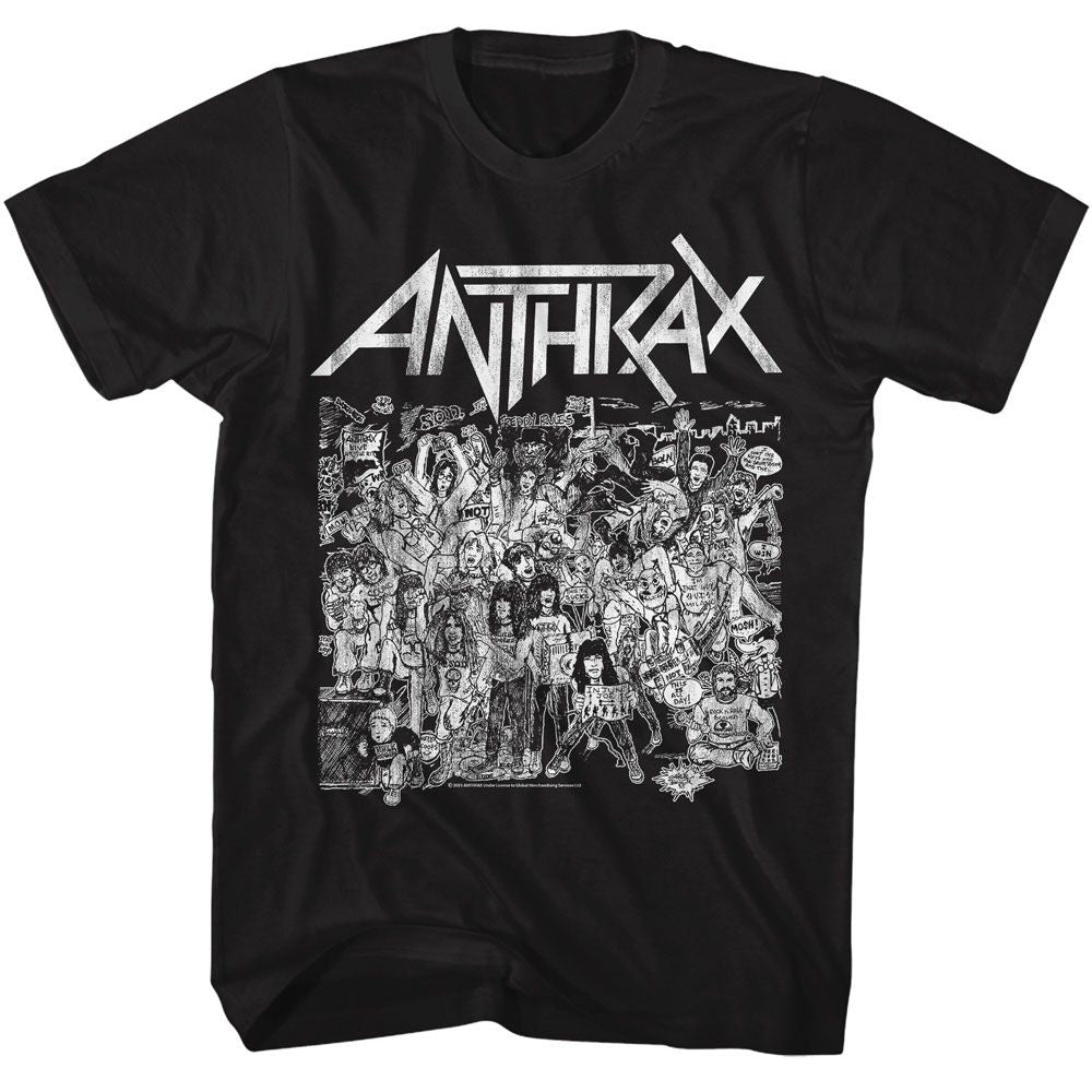 Black Anthrax t-shirt featuring Anthrax No Frills minimal design