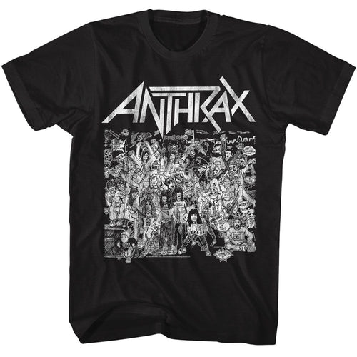 Black Anthrax t-shirt featuring Anthrax No Frills minimal design