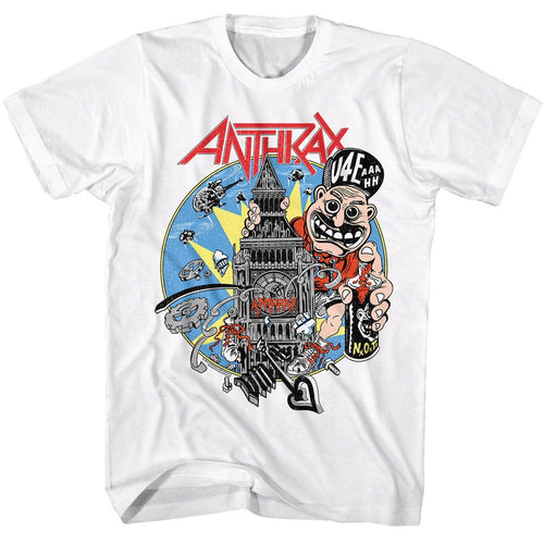 White Anthrax t-shirt featuring Anthrax U4EAAAHH design