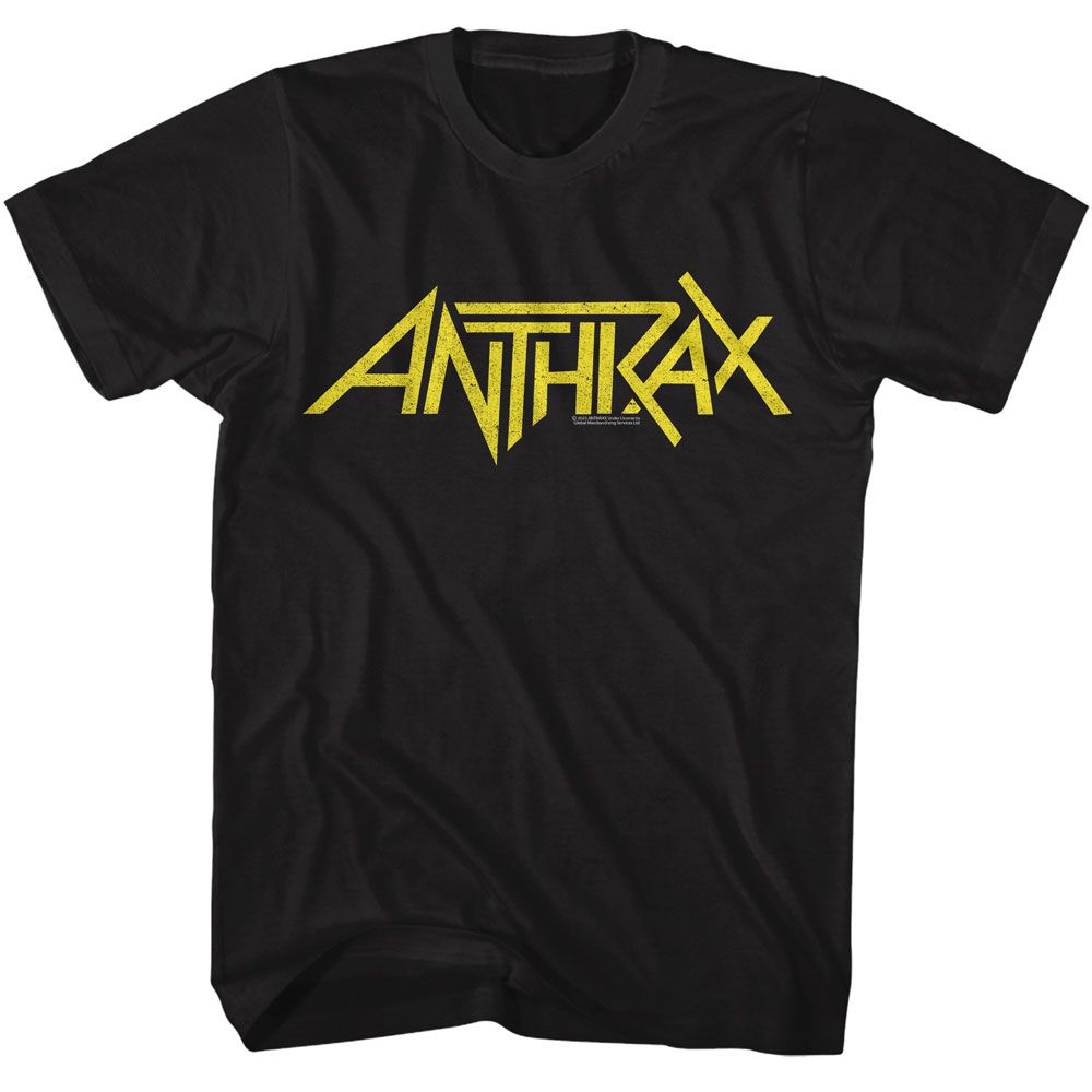 Black Anthrax t-shirt featuring Anthrax band logo classic design