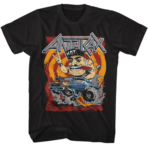 Black Anthrax t-shirt featuring Anthrax NOT Fink Man design