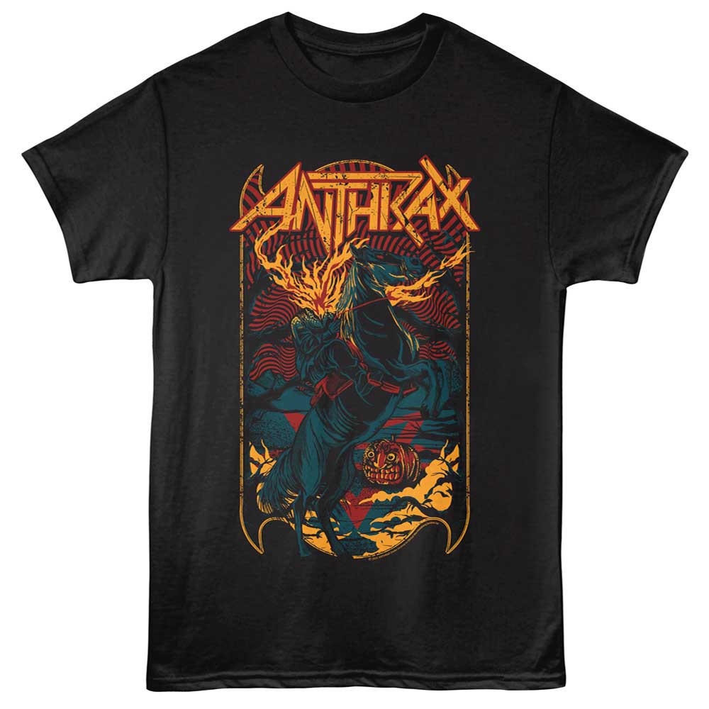 Black Anthrax t-shirt featuring Anthrax Headless Horseman design