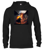 Black Against the Fire Fantasy Hoodie