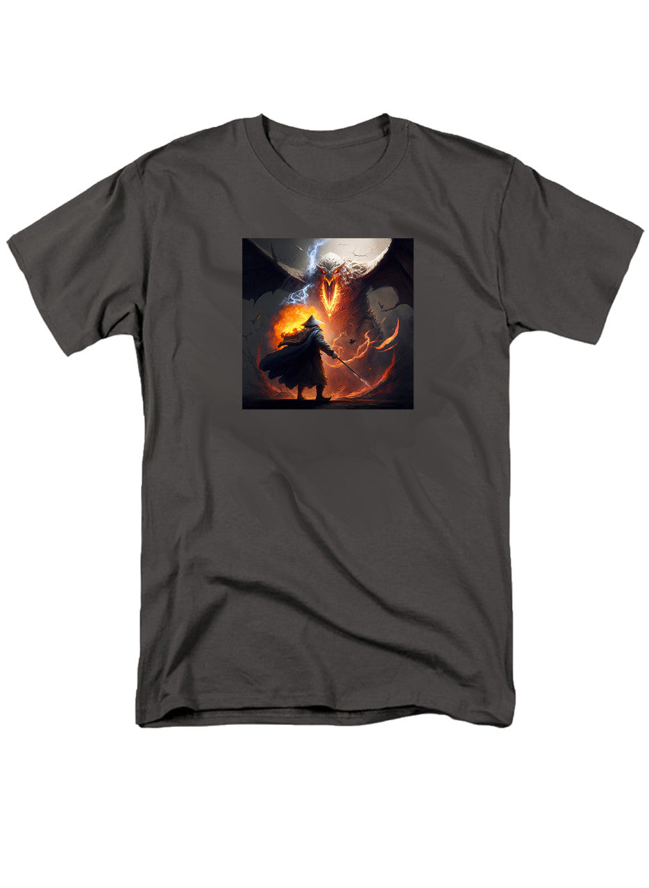 Charcoal Against the Fire Fantasy T-Shirt
