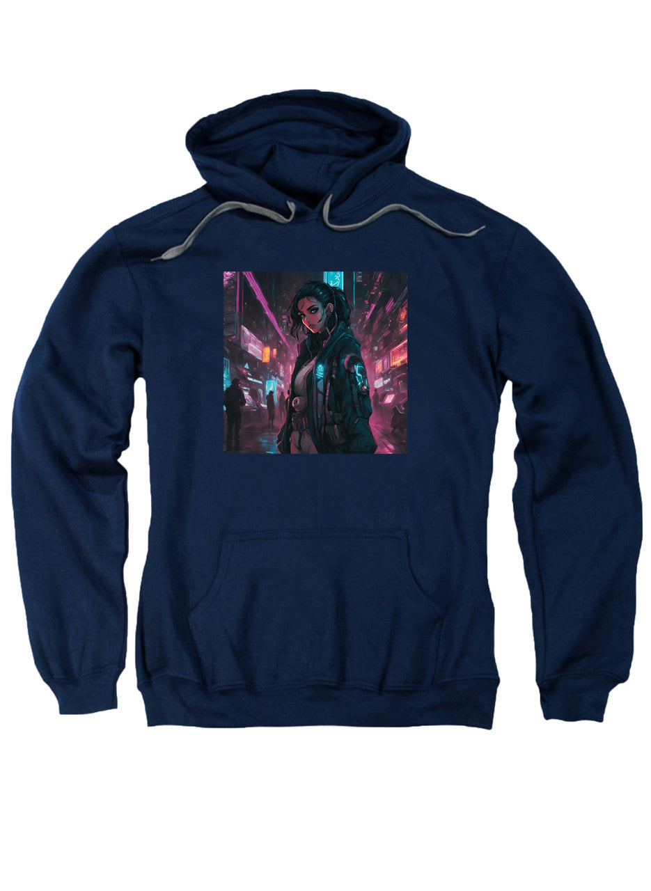 Navy Cyberpunk Hoodie