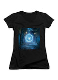 Black Arrival Juniors V-Neck T-Shirt