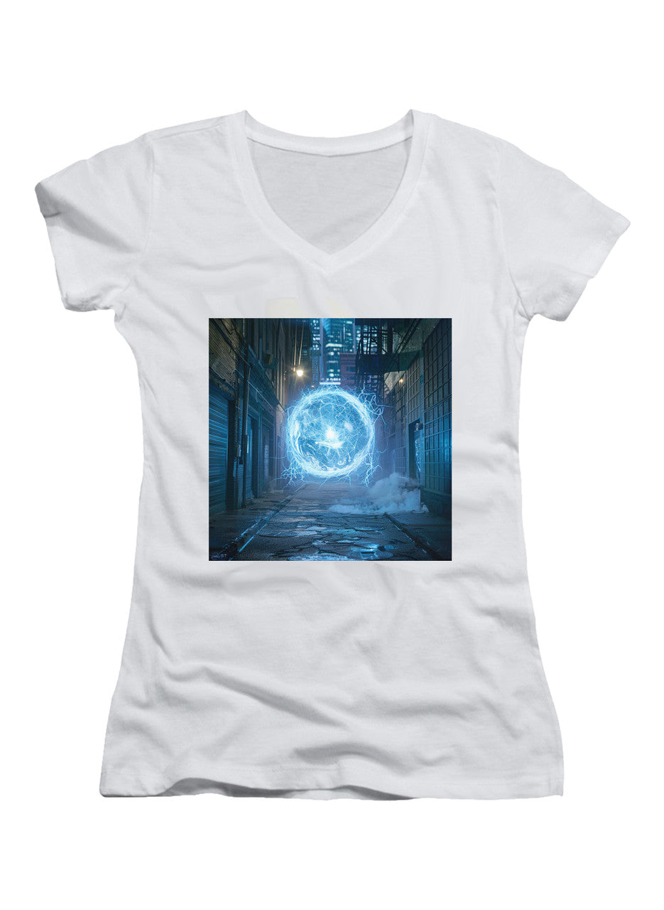 White Arrival Juniors V-Neck T-Shirt