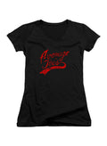 Black Average Joe's Juniors V-Neck T-Shirt