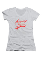 White Average Joe's Juniors V-Neck T-Shirt