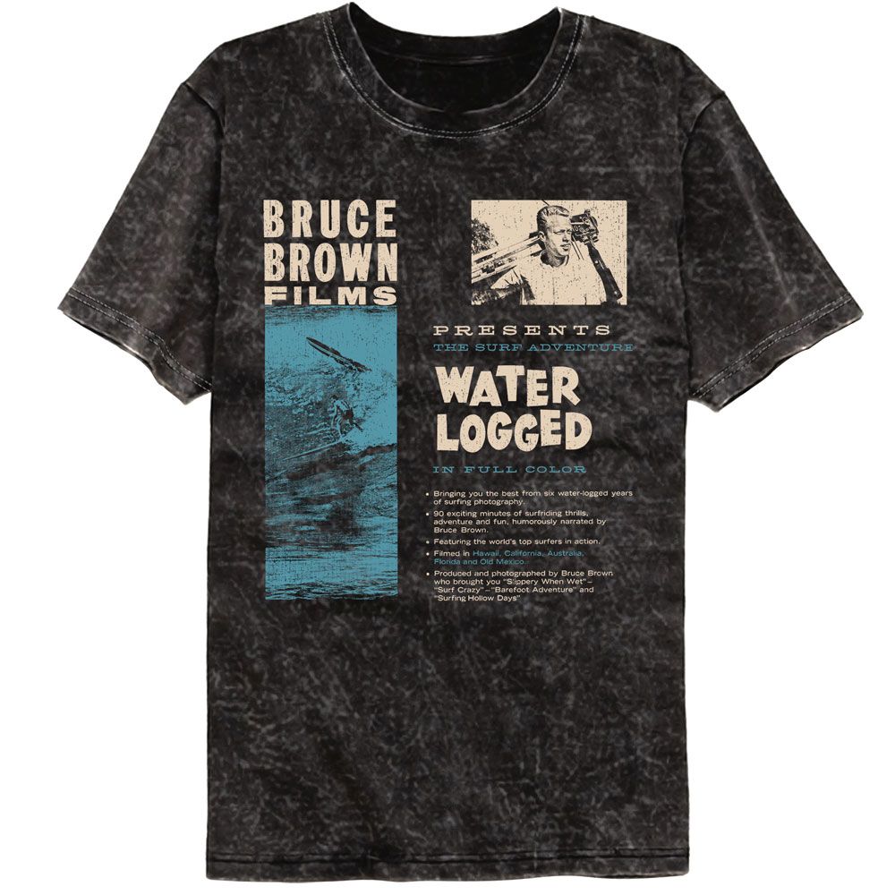 Bruce Brown Films Mineral Wash T-Shirt - Water Logged
