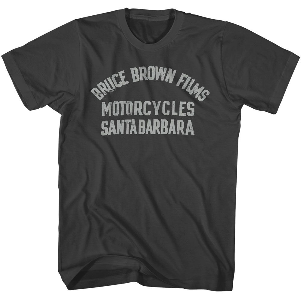 Smoke gray Bruce Brown Films t-shirt featuring Bruce Brown Motorcycles On Any Sunday design
