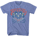 Light blue heather Bruce Brown Films t-shirt featuring Bruce Brown Surf Crazy 1959 film design