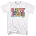 White Bruce Brown Films t-shirt featuring Bruce Brown Barefoot surf design