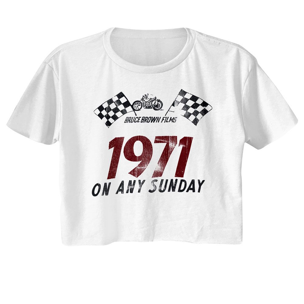 Bruce Brown Films Ladies Crop Top - 1971 Any Sunday