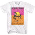 White Bruce Brown Films t-shirt featuring Bruce Brown Endless Summer poster design