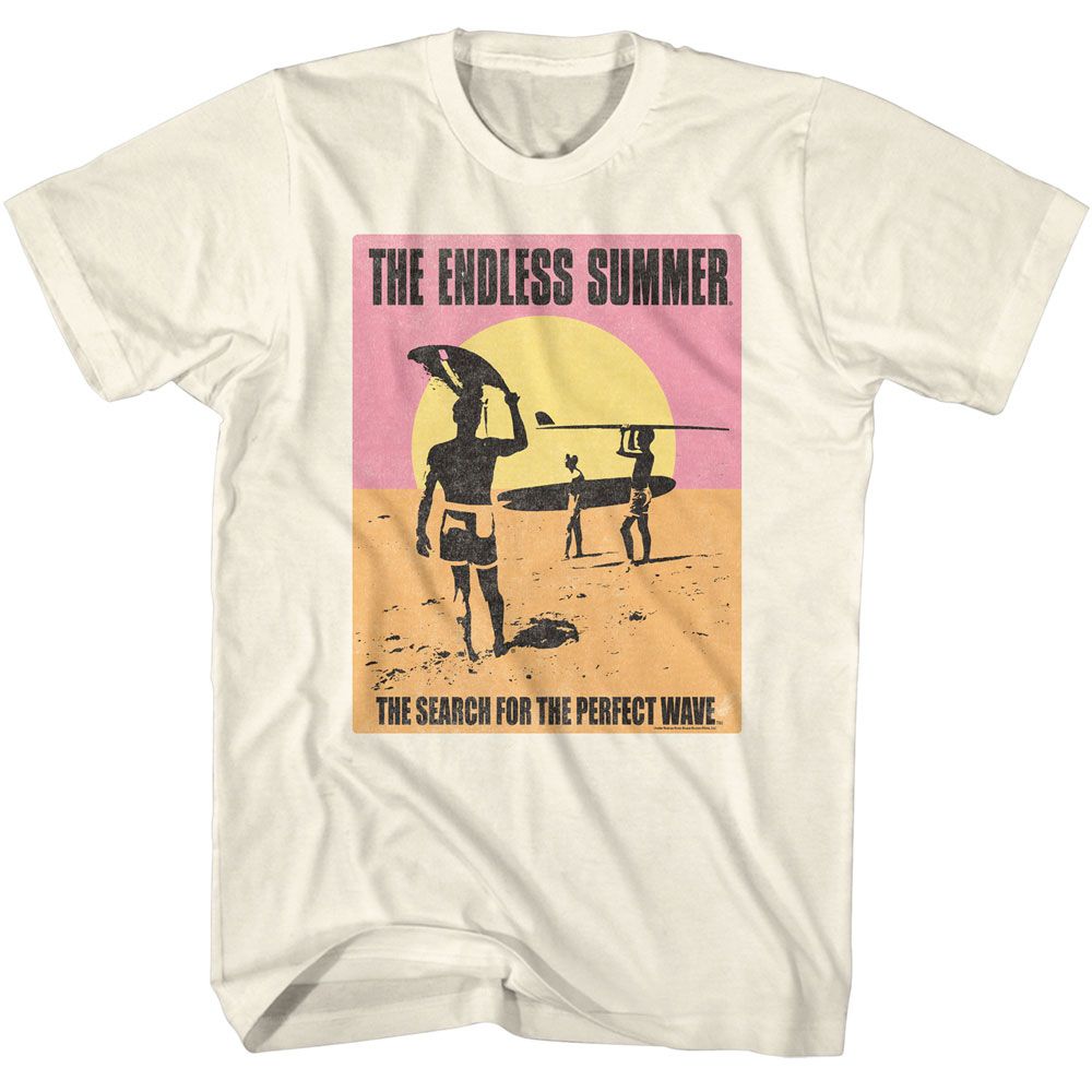 Natural Bruce Brown Films t-shirt featuring Bruce Brown Search For Perfect Wave Endless Summer design