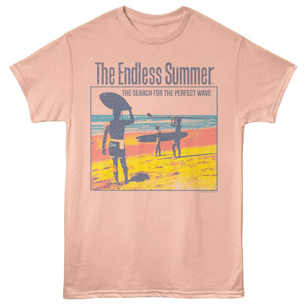 Peach Bruce Brown Films t-shirt featuring Bruce Brown Bright Summer design