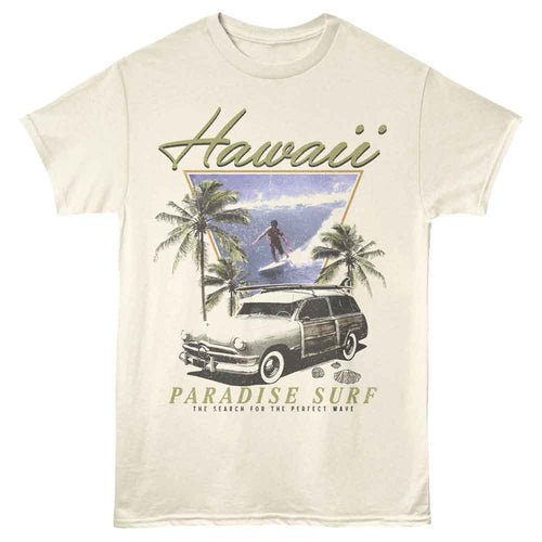 Natural Bruce Brown Films t-shirt featuring Bruce Brown Paradise Surf Endless Summer design