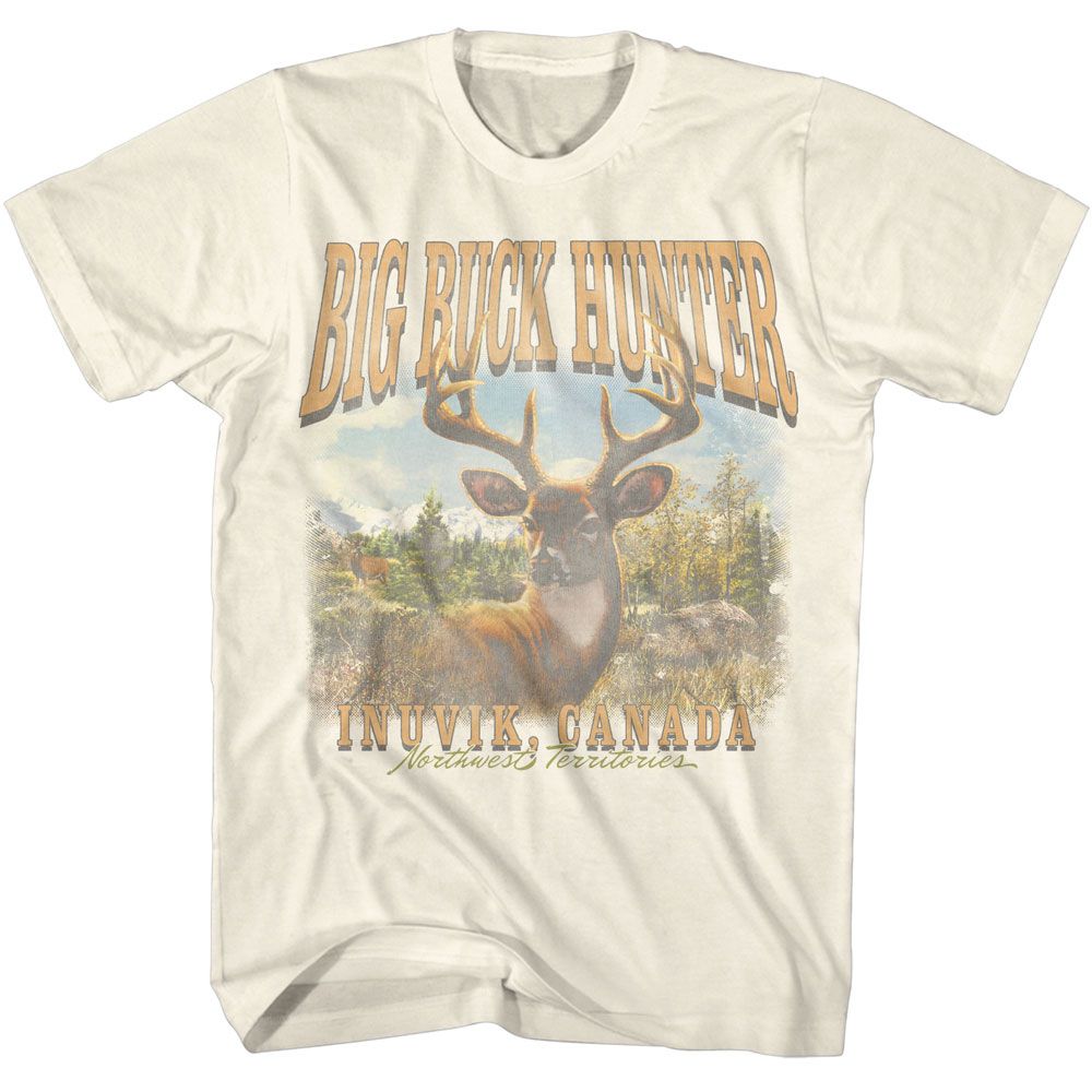 Natural Big Buck Hunter t-shirt featuring Big Buck Hunter Inuvik Canada design