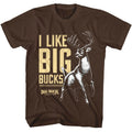 Dark chocolate brown Big Buck Hunter t-shirt featuring Big Buck Hunter I Like Big Bucks design