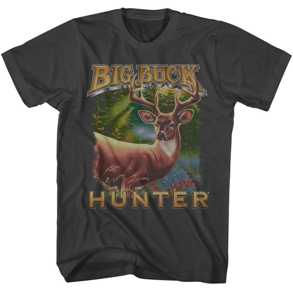 Smoke gray Big Buck Hunter t-shirt featuring Big Buck Hunter classic art design
