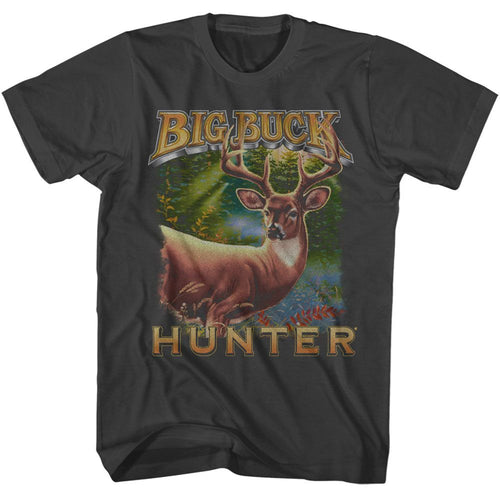 Smoke gray Big Buck Hunter t-shirt featuring Big Buck Hunter classic art design