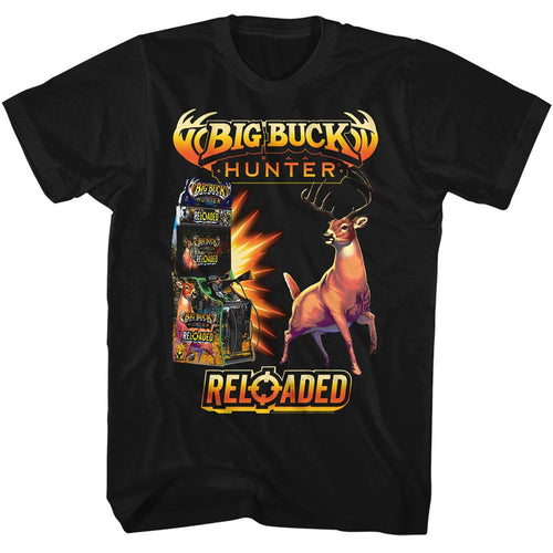 Black Big Buck Hunter t-shirt featuring Big Buck Hunter Reloaded cabinet arcade design