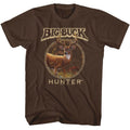 Dark chocolate brown Big Buck Hunter t-shirt featuring Big Buck Hunter circle emblem design