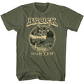 Military green Big Buck Hunter t-shirt featuring Big Buck Hunter Two Tone Buck design