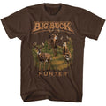 Dark chocolate brown Big Buck Hunter t-shirt featuring Big Buck Hunter Multiple Bucks design