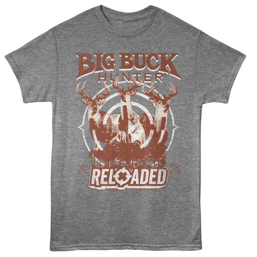 Graphite heather Big Buck Hunter t-shirt featuring Big Buck Hunter Three Deer Target design