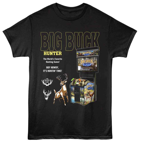 Black Big Buck Hunter t-shirt featuring Big Buck Hunter Worlds Favorite arcade design