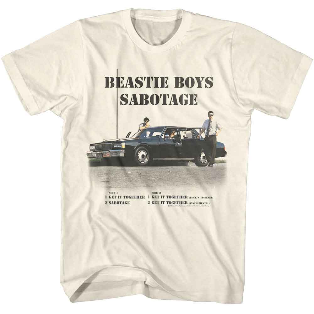 Natural Beastie Boys t-shirt featuring Beastie Boys Sabotage Ill Communication 1994 song design