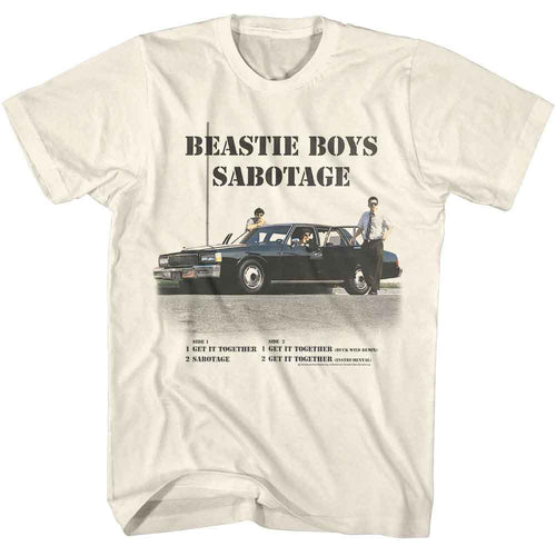 Natural Beastie Boys t-shirt featuring Beastie Boys Sabotage Ill Communication 1994 song design