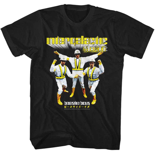 Black Beastie Boys t-shirt featuring Beastie Boys Intergalactic Japan Hello Nasty design