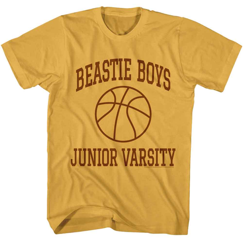 Ginger orange Beastie Boys t-shirt featuring Beastie Boys Jr Varsity design