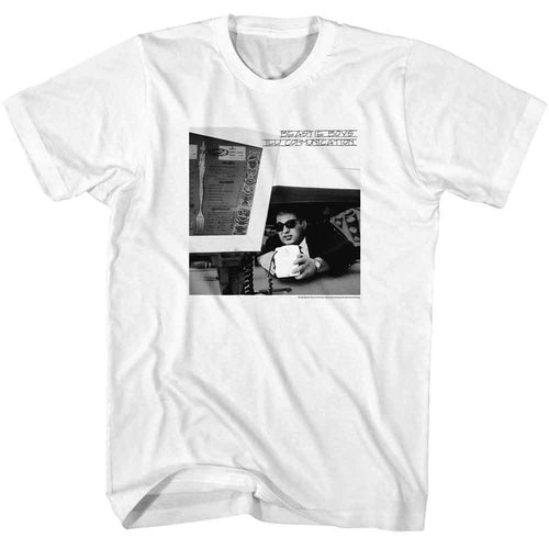 White Beastie Boys t-shirt featuring Beastie Boys Ill Communication color block design
