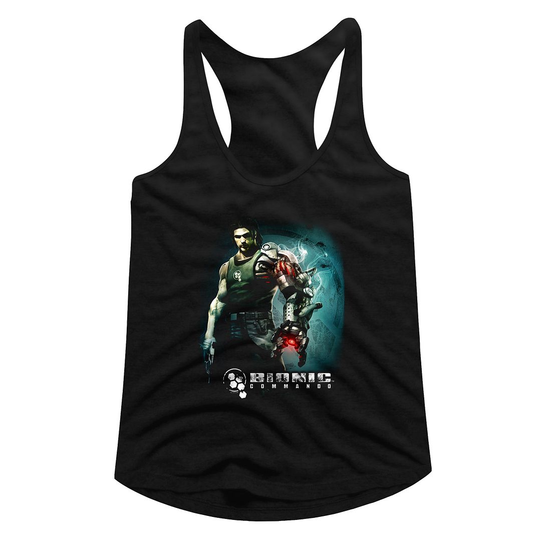 Bionic Commando Ladies Racerback - Steam Arm