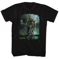 Black Bionic Commando t-shirt featuring Bionic Commando Damaged Road design