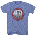 Light blue heather Bad Company t-shirt featuring Bad Company Burning Circle design