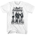 White Bad Company t-shirt featuring Bad Company Munich Concert tour design
