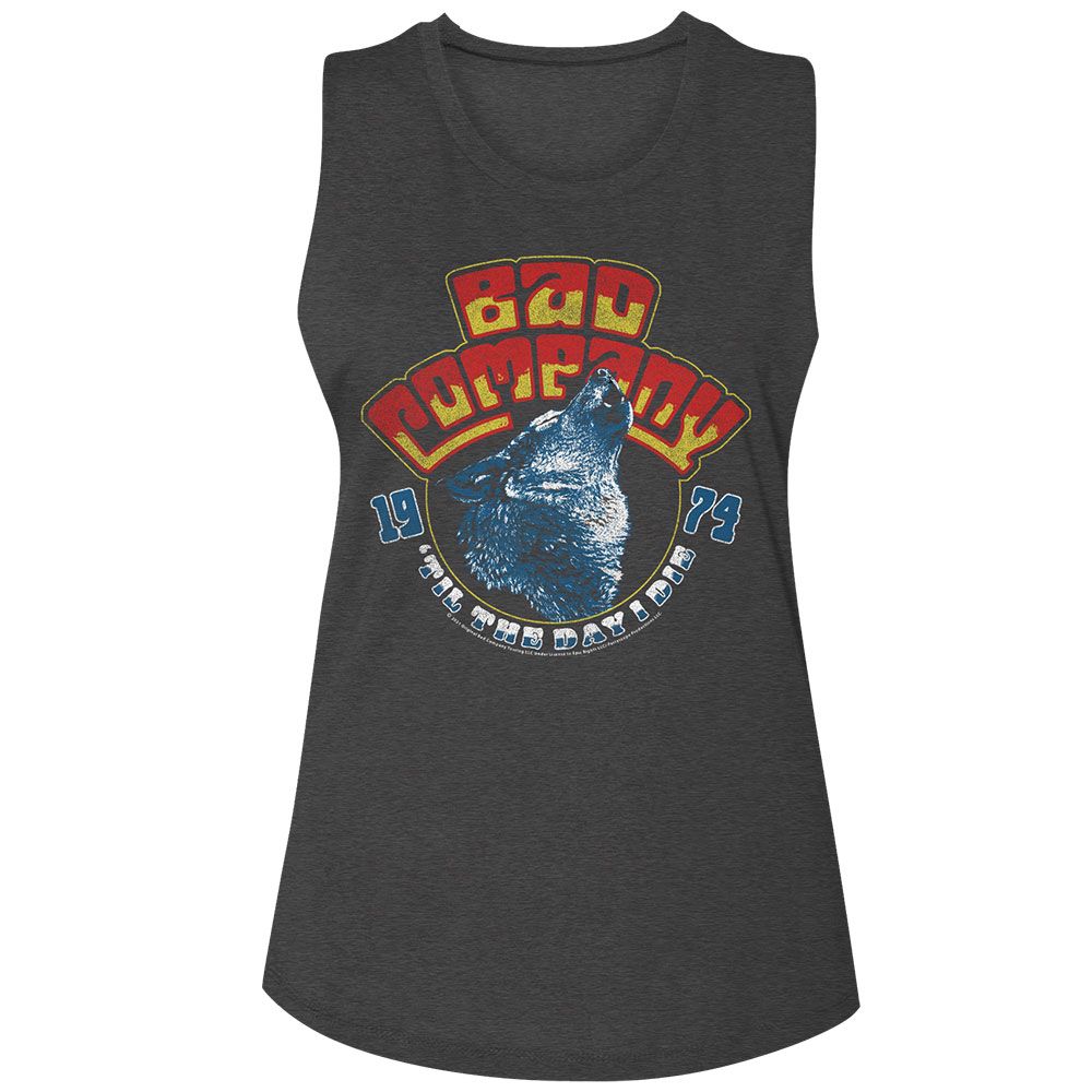 Bad Company Ladies Muscle Tank - Wolf Head 74