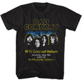 Black Bad Company t-shirt featuring Bad Company Concert Return reunion tour design