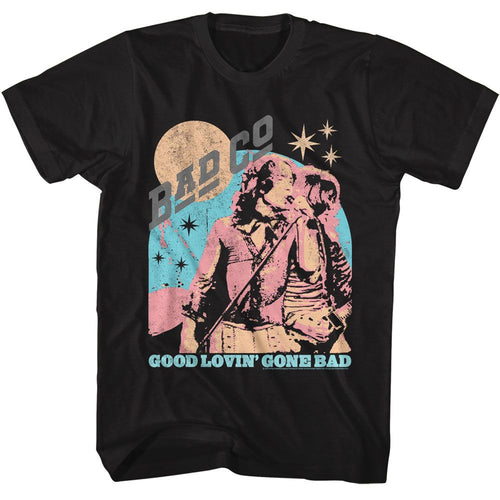Black Bad Company t-shirt featuring Bad Company Good Luvin design